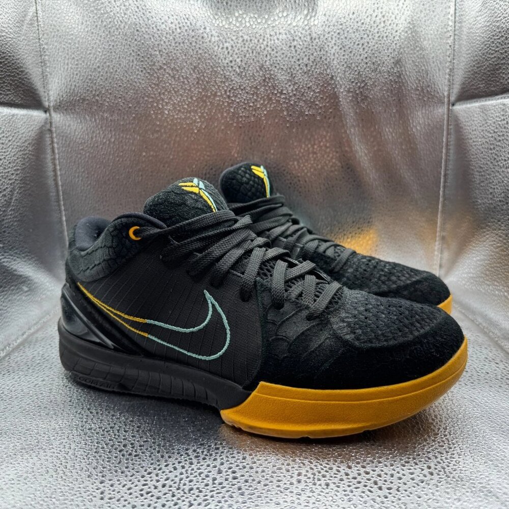 Size‎ 7.5 Nike Zoom Kobe 4 Protro Mens Black Snakeskin Sneaker Shoes AV6339-002